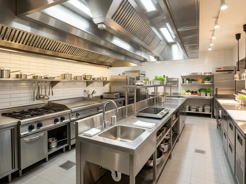 Commercial restaurant kitchen